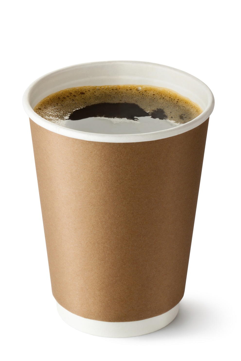 Take-out coffee in opened thermo cup