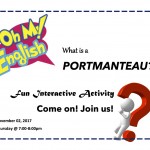 【第11回 English Activity】〜What is a PORTMANTEAU？〜