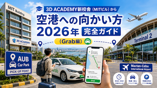 Guida completa 2026 su come raggiungere l'aeroporto dal nuovo campus MIT di 3D ACADEMY (con Grab)