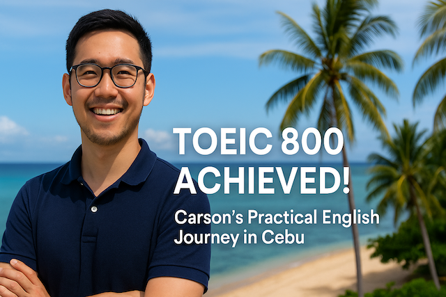 「TOEIC800点突破!Carsonさんが語る、実践重視のセブ島留学体験」