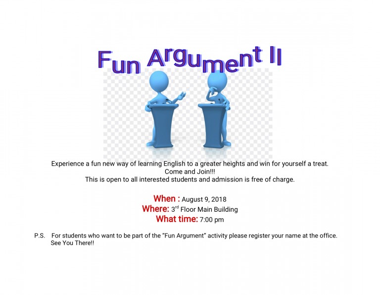 【第37回 English Activity】〜Fun Argument Ⅱ〜
