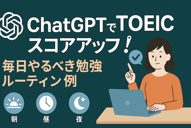ChatGPTでTOEICスコアアップ!毎日やるべき勉強ルーティン例