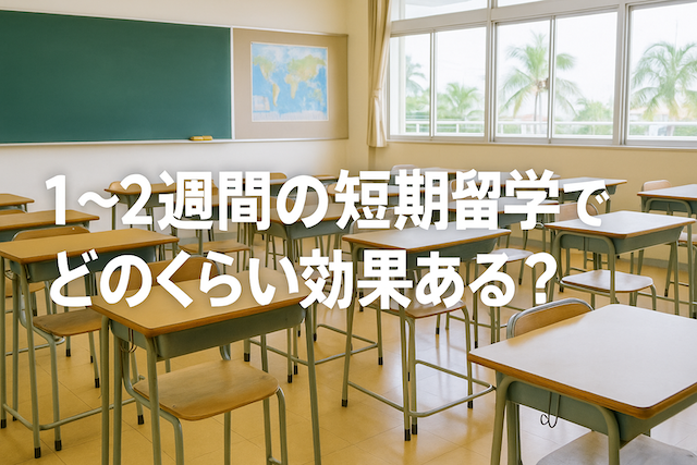 1〜2週間の短期留学でどのくらい効果ある?:フィリピン・セブ島英語留学
