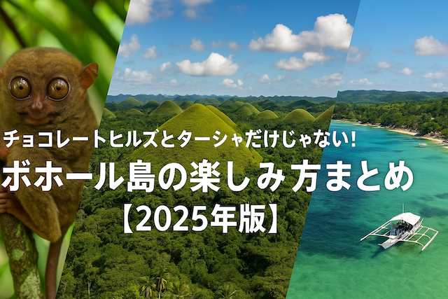 チョコレートヒルズとターシャだけじゃない!ボホール島の楽しみ方まとめ【2025年版】