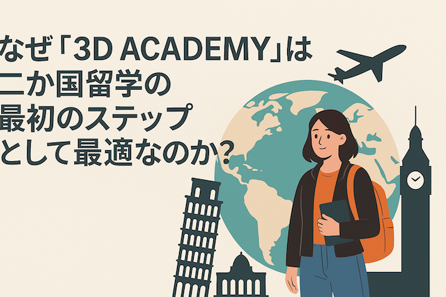 なぜ「3D ACADEMY」は二か国留学の最初のステップとして最適なのか?