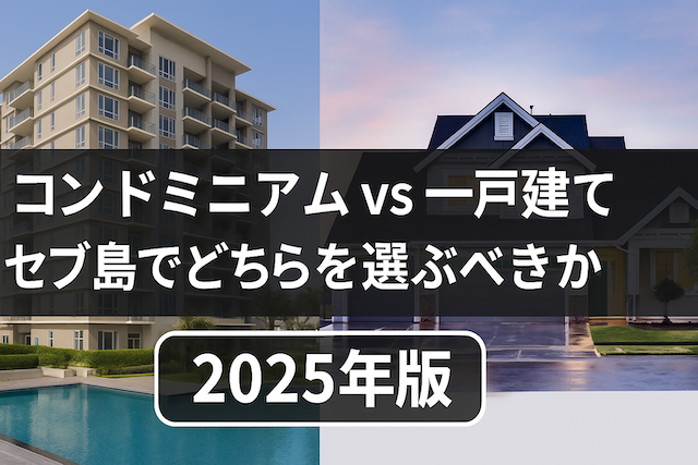 コンドミニアム vs 一戸建て:セブ島でどちらを選ぶべきか【2025年版】