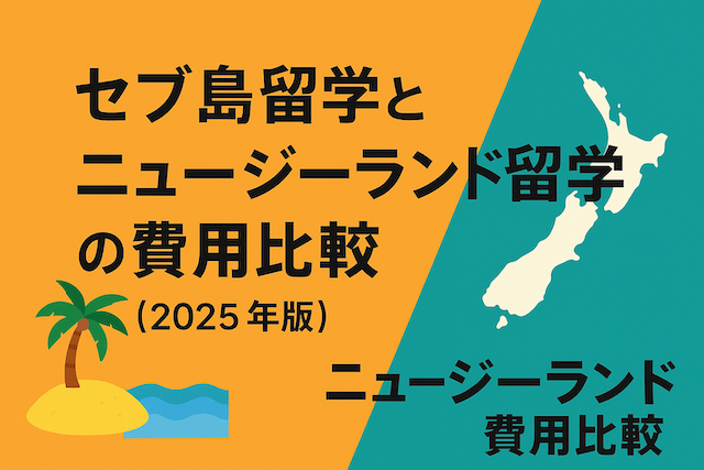 セブ島留学とニュージーランド留学の費用比較(2025年版)