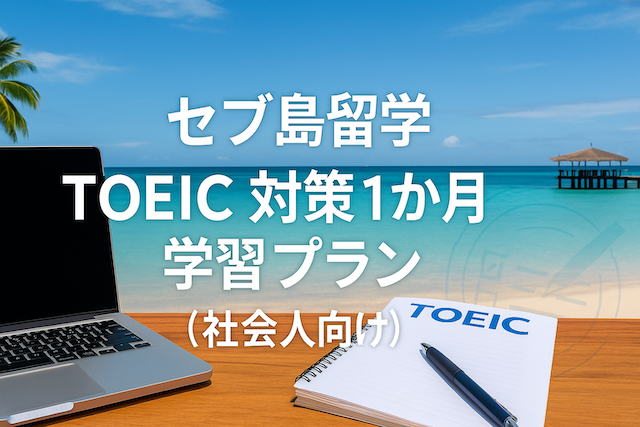 セブ島留学TOEIC対策1か月学習プラン(社会人向け)