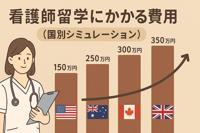 看護師留学にかかる費用(国別シミュレーション)
