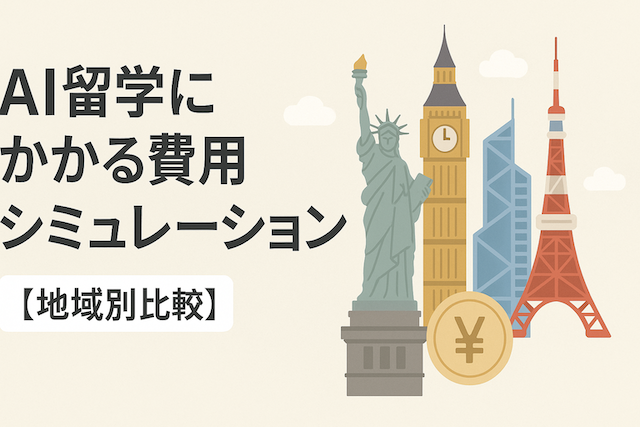 AI留学にかかる費用シミュレーション【地域別比較】