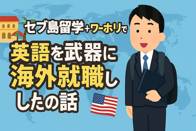 セブ島留学+ワーホリで英語を武器に海外就職した人の話