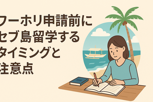 ワーホリ申請前にセブ島留学するタイミングと注意点