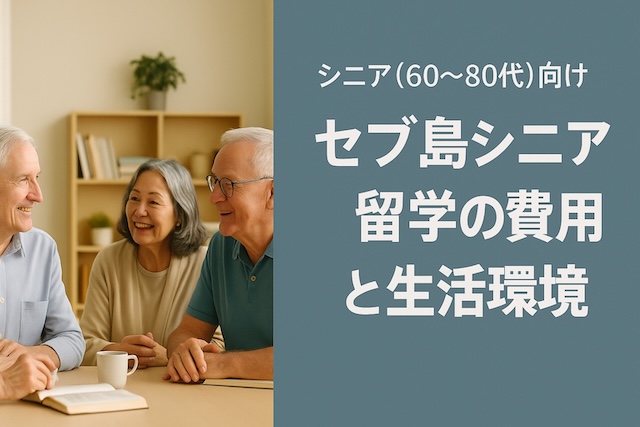 セブ島シニア留学の費用と生活環境