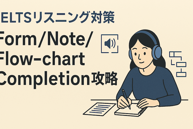 IELTSリスニング対策: Form/Note/Flow-chart Completion攻略法