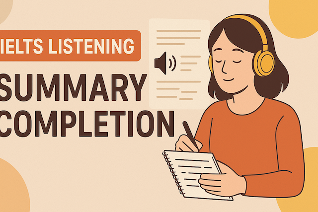 IELTSリスニング対策: Summary Completion対策
