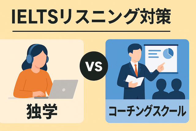 IELTSリスニング対策: IELTSリスニング独学 vs コーチングスクール比較