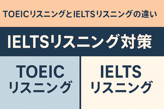 IELTSリスニング対策: TOEICリスニングとIELTSリスニングの違い