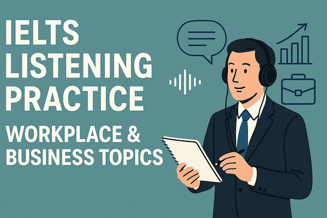 IELTSリスニング対策: 職場・ビジネス関連トピック対策