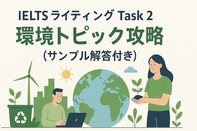 IELTSライティング Task 2 環境トピック攻略(サンプル解答付き)