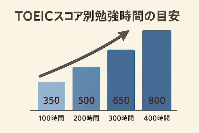 TOEICスコア別勉強時間の目安