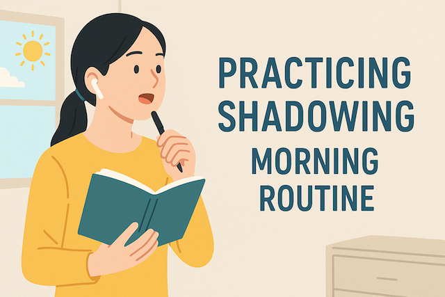 朝のルーティン英語をシャドーイングで練習する