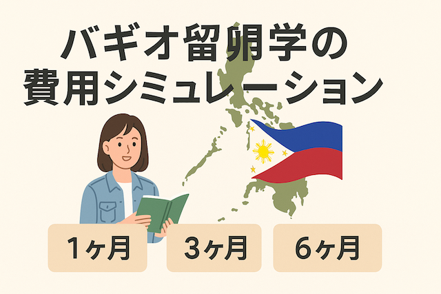 バギオ留学の費用シミュレーション(1ヶ月・3ヶ月・6ヶ月)