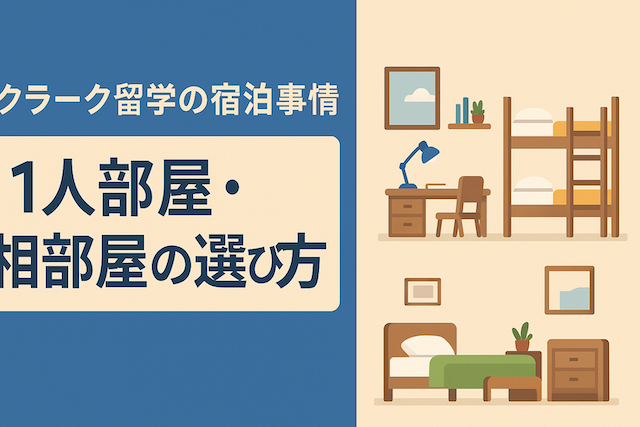 クラーク留学の宿泊事情:1人部屋・相部屋の選び方
