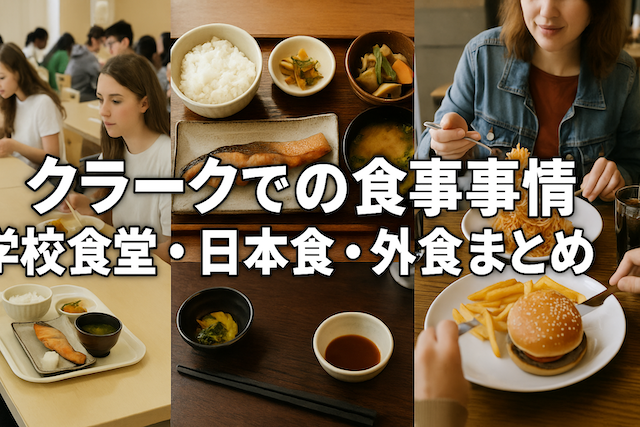 クラークでの食事事情:学校食堂・日本食・外食まとめ