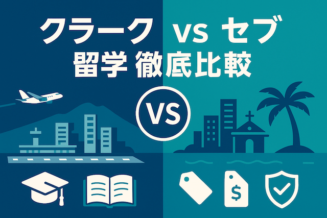 クラーク留学とセブ留学どっちがいい?違いを徹底比較