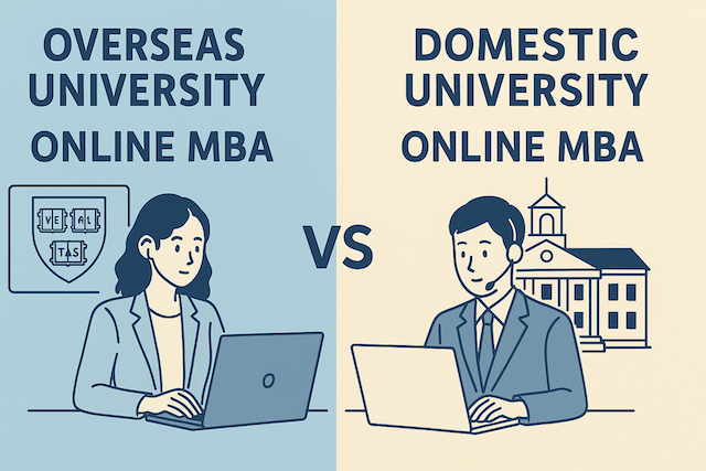 海外大学オンラインMBAと国内大学オンラインMBAの違い