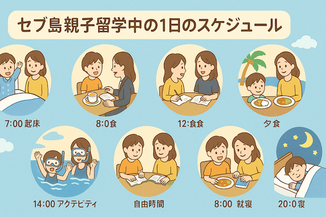 セブ島親子留学中の1日のスケジュール