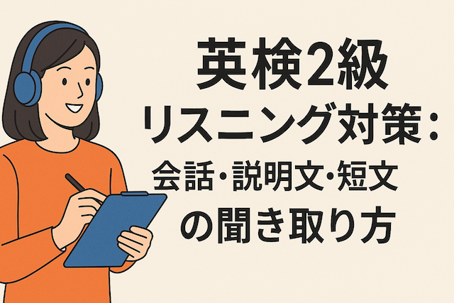 英検2級リスニング対策:会話・説明文・短文の聞き取り方