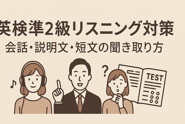 英検準2級リスニング対策:会話・説明文・短文の聞き取り方