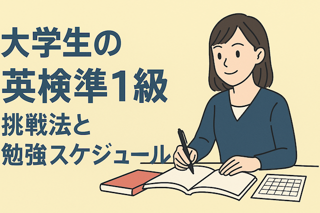 大学生の英検準1級挑戦法と勉強スケジュール