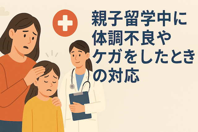親子留学中に体調不良やケガをしたときの対応