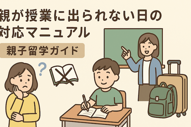 親が授業に出られない日の対応マニュアル:親子留学ガイド