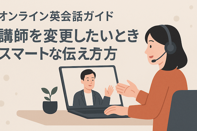 講師を変更したいときのスマートな伝え方:オンライン英会話ガイド