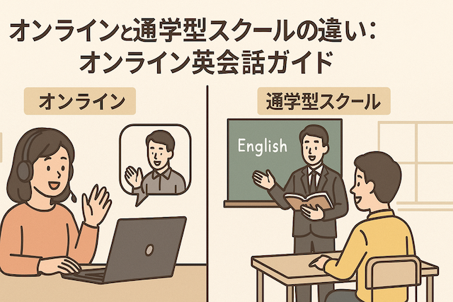 オンラインと通学型スクールの違い:オンライン英会話ガイド