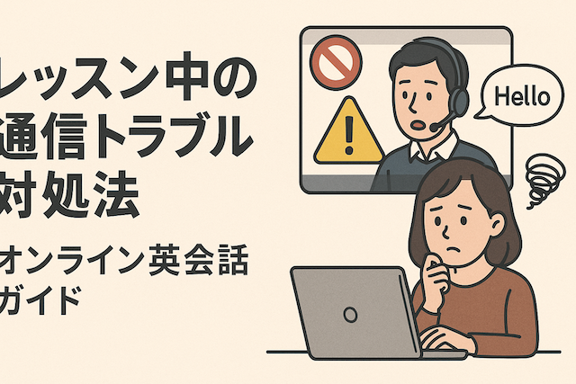 レッスン中の通信トラブル対処法:オンライン英会話ガイド