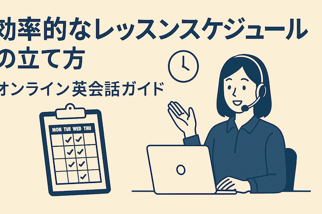 効率的なレッスンスケジュールの立て方:オンライン英会話ガイド