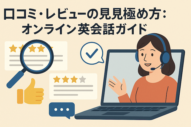 口コミ・レビューの見極め方:オンライン英会話ガイド