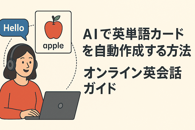 AIで英単語カードを自動作成する方法:オンライン英会話ガイド
