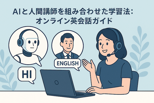 AIと人間講師を組み合わせた学習法:オンライン英会話ガイド