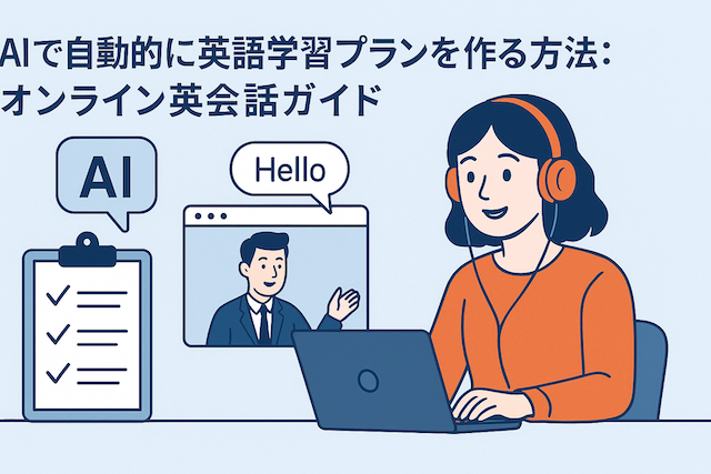 AIで自動的に英語学習プランを作る方法：オンライン英会話ガイド