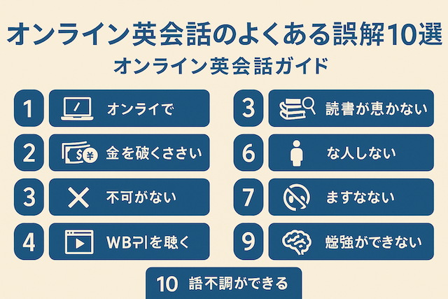オンライン英会話のよくある誤解10選：オンライン英会話ガイド