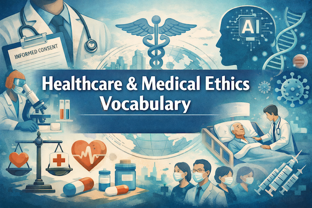 Healthcare & Medical Ethics Vocabulary（医療・医療倫理）英検1級ボキャブラリー