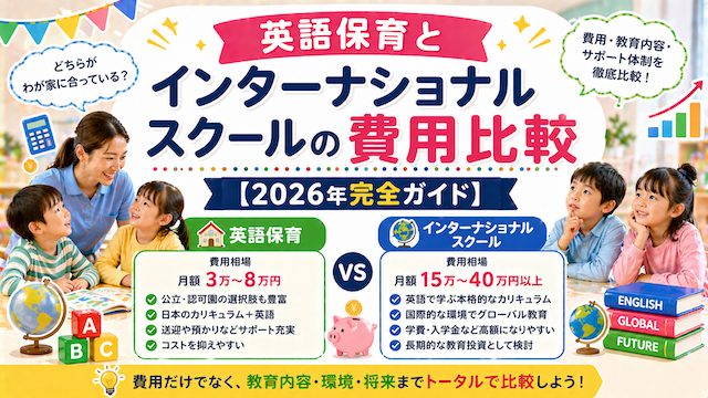 英語保育とインターナショナルスクールの費用比較【2026年完全ガイド】