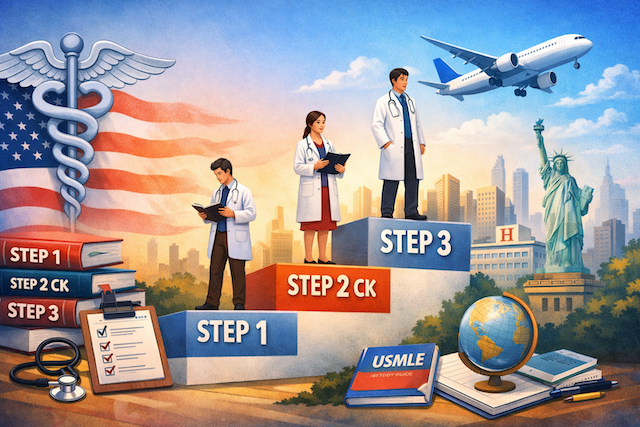 USMLE Step1・Step2・Step3の違いと対策｜医師留学ガイド2026