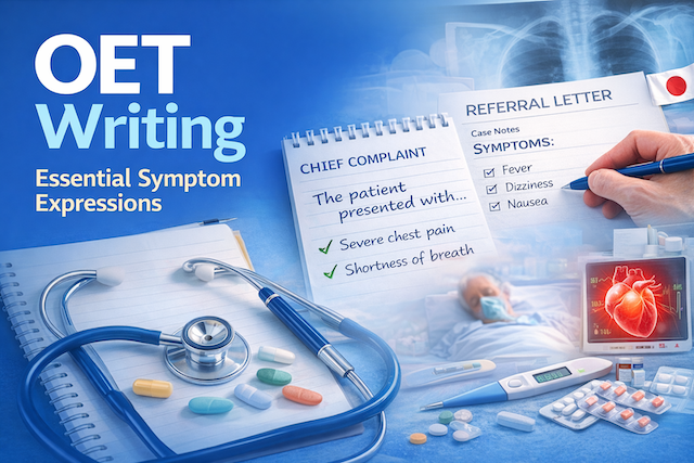 OET Writingで必ず覚えるべきSymptoms一覧（英語＋実用表現完全ガイド）